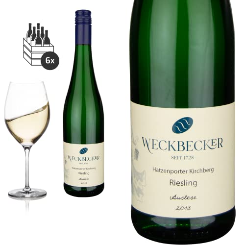 6er Karton 2018 Riesling Auslese süss Hatzenporter Kirchberg Weißwein von Friedrich Kroté