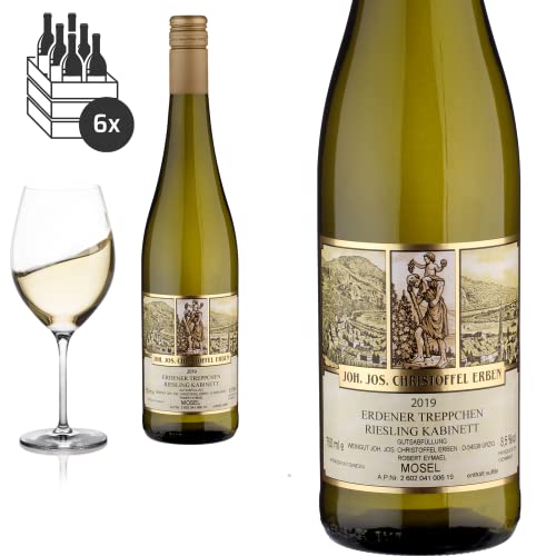 6er Karton 2019 Erdener Treppchen Riesling Kabinett lieblich Weingut Joh.Jos. Christoffel Ürzig von Friedrich Kroté