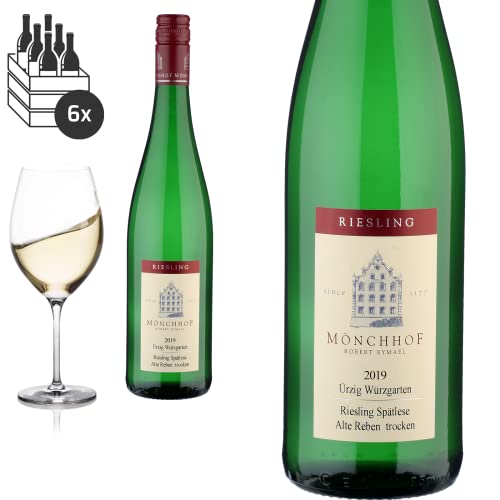 6er Karton 2019 Ürzig Würzgarten Riesling Spätlese trocken Alte Reben von Weingut Mönchhof - Weißwein von Friedrich Kroté