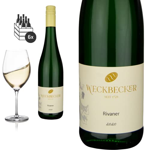 6er Karton 2020 Rivaner Mosel trocken von Weingut Weckbecker - Weißwein von Friedrich Kroté