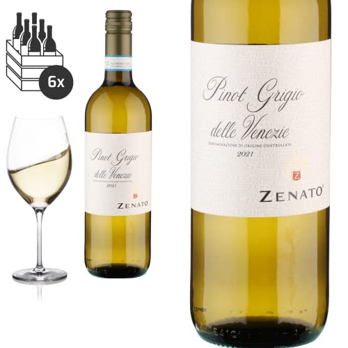 6er Karton 2021 Pinot Grigio delle Venezie von Zenato Azienda Vitivinicola - Weißwein von Friedrich Kroté