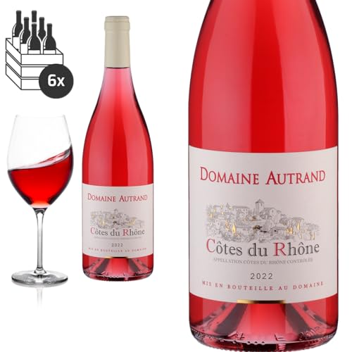 6er Karton 2022 Côtes du Rhône Rosé von Domaine Autrand - Roséwein von Friedrich Kroté