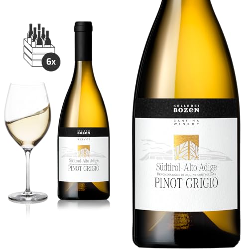 6er Karton 2022 PINOT GRIGIO Südtirol von Kellerei Bozen/Gries - Weißwein von Friedrich Kroté