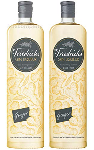 Friedrichs Gin Liqueur Ginger 0,7l 700ml (31% Vol) - 2er Pack- [Enthält Sulfite] von Friedrichs