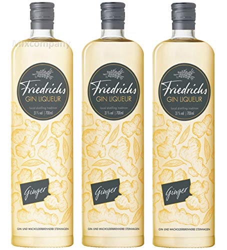 Friedrichs Gin Liqueur Ginger 0,7l 700ml (31% Vol) - 3er Pack- [Enthält Sulfite] von Friedrichs