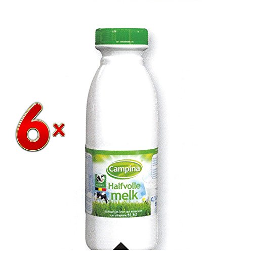 Campina Halfvolle melk 4 x 6 x 500 ml Flasche (fettarme Milch) von FrieslandCampina