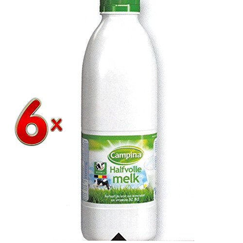 Campina Halfvolle melk 6 x 1 l Flasche (fettarme Milch) von FrieslandCampina