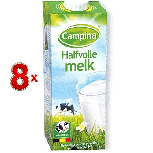 Campina Halfvolle melk 8 x 1 l Packung (fettarme Milch) von FrieslandCampina