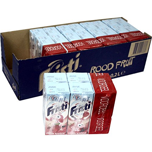 Fristi Joghurt-Drink, rote Früchte, 30 Trinkpäckchen á 200ml Karton Pack (Rood Fruit) von FrieslandCampina