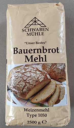 Schwabenmühle Weizenmehl Bauernbrotmehl T1050 Type 1050 - 2,50 kg Sack | Mehl aus Weichweizen, es eignet sich für Mischbrote und Backwaren im Haushalt. von Frießinger