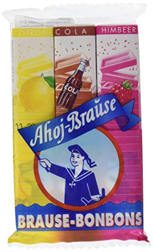 Ahoj-Brause Brause-Bonbon-Stangen – Brause-Bonbons verpackt als Stange – 3 verschiedene Geschmacksrichtungen - 36er Pack (36 x 69 g) von Frigeo Ahoj-Brause