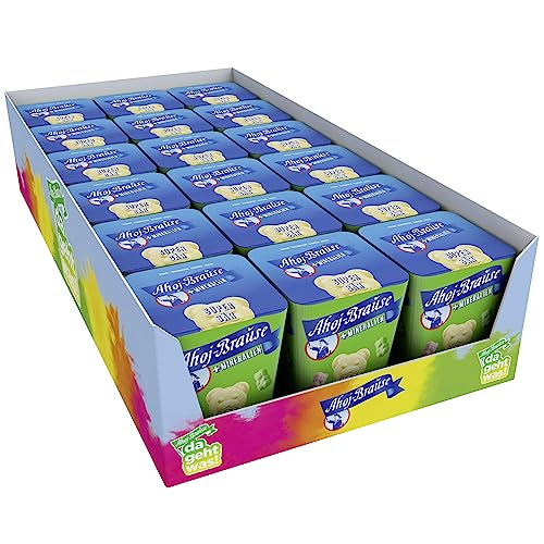 Frigeo Ahoj-Brause Superbär – Brause-Bonbons in vier prickelnden, fruchtig-süßen Geschmacksrichtungen, Brausedrops mit Mineralien und Vitamin C, vegan, im Vorrats-Pack, 18 x 125 g von Frigeo Ahoj-Brause