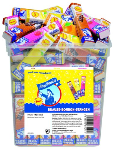 Frigeo Brause-Bonbon-Stangen 4-Fach, 1er Pack (100 x 23 g Stück) von Frigeo Ahoj-Brause