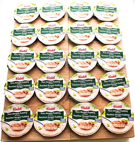 frischli Nuss-Nougat-Pudding mit Sahne, 20er Pack (20 x 85g) von frischli