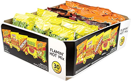 Frito Lay Flamin Hot Mix 30 Bags - Includes Flamin Hot Cheetos, Chester's Fries, Munchies, Funyuns, Cheetos Limon Crunchy by N/A von Frito Lay