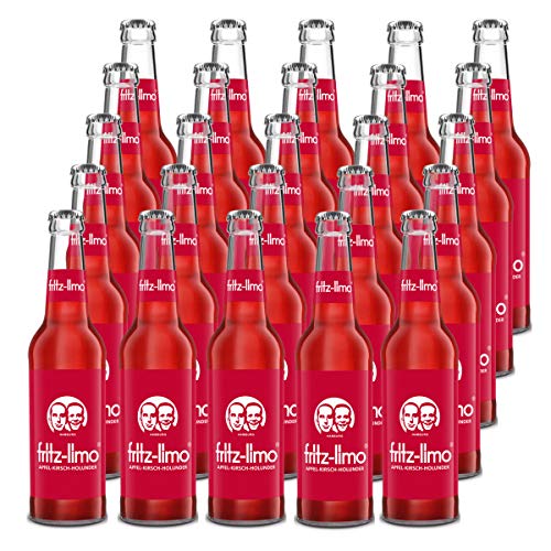 fritz-limo Apfel-Kirsch-Holunder 25 Flaschen je 0,33l inc. MEHRWEG Pfand von Fritz-Kola