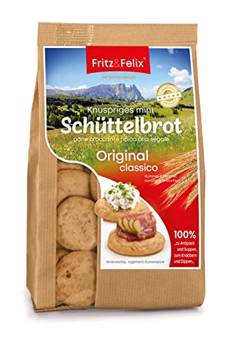 Mini Bauern Schüttelbrot mit Kümmel & Fenchel 12 x 125 gr. - Fritz & Felix von Fritz & Felix