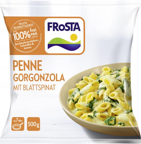 Frosta Penne Gorgonzola mit Blattspinat von Frosta