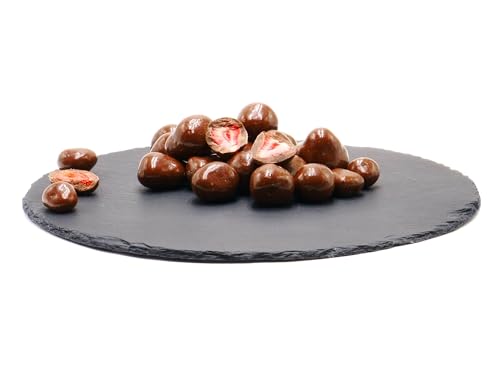 Erdbeeren gefriergetrocknet mit Vollmilch Schokolade 100g | schokolierte Erdbeeren | 100g/250g/500g/1kg | Schokofrüchte | Trockenfrüchte mit Schokolade | Schoko Snack | Schoko Obst von Frucht & Nuss Genuss