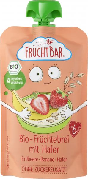 FruchtBar Bio Früchtebrei mit Hafer Erdbeere-Banane-Hafer von FruchtBar