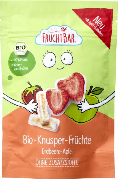 FruchtBar Bio-Knusper-Früchte Erdbeere-Apfel von FruchtBar