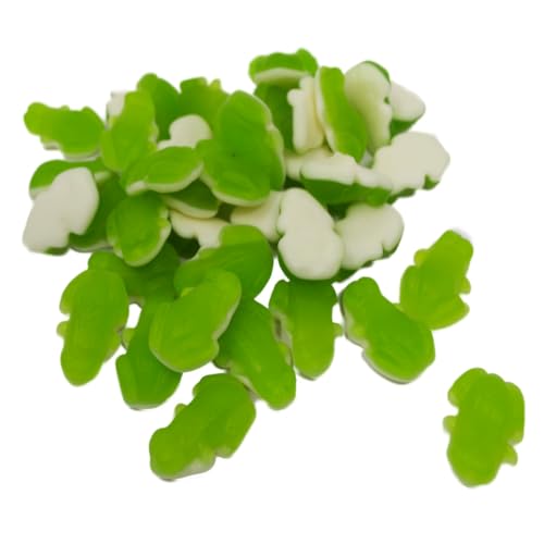 Fruchtgummi grüne Frösche mit weißem Schaumzucker Boden 300g Fruchtgummi grüne Frösche mit weißem Schaumzucker Boden 300g von Fruchtgummi Bären & Co.