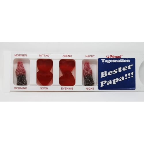Tablettenbox Für den Besten Papa gefüllt mit Fruchtgummi Spaßartikel 25g Tablettenbox Für den Besten Papa gefüllt mit Fruchtgummi Spaßartikel 25g von Fruchtgummi Bären & Co.