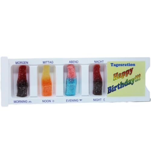 Tablettenbox Geburtstag Happy Birthday gefüllt mit Fruchtgummi 25g Tablettenbox Geburtstag Happy Birthday gefüllt mit Fruchtgummi 25g von Fruchtgummi Bären & Co.