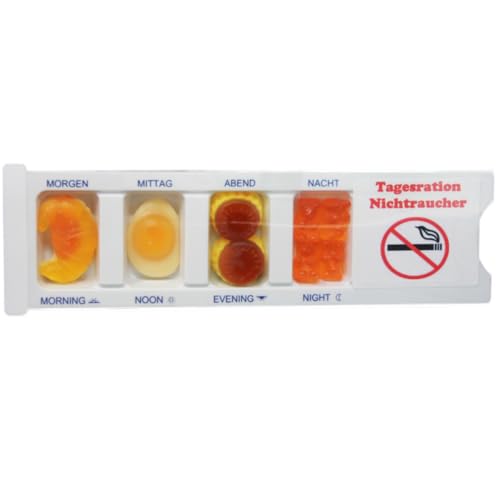 Tablettenbox Nichtraucher gefüllt mit Fruchtgummi Scherzartikel 25g Tablettenbox Nichtraucher gefüllt mit Fruchtgummi Scherzartikel 25g von Fruchtgummi Bären & Co.