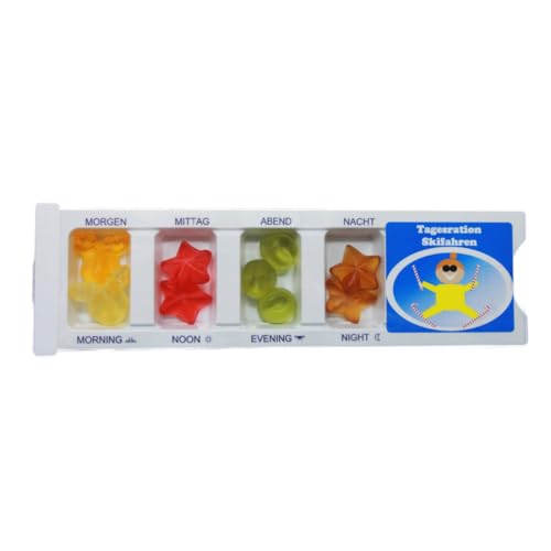 Tablettenbox Skifahren gefüllt mit Fruchtgummi Scherzartikel 25g Tablettenbox Skifahren gefüllt mit Fruchtgummi Scherzartikel 25g von Fruchtgummi Bären & Co.