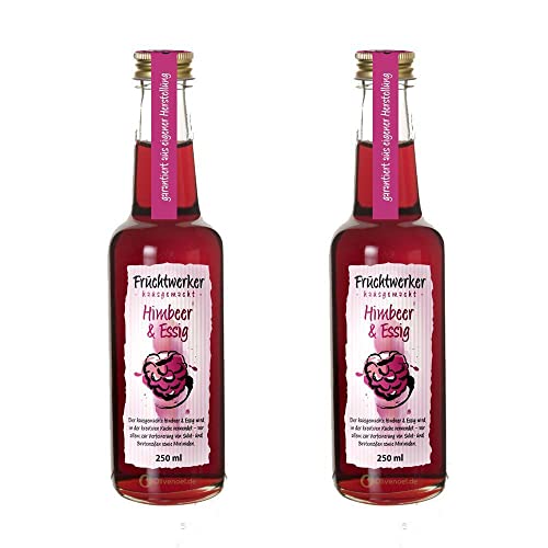 Fruchtwerker | Himbeer & Essig | Mit Saft aus echten Früchten| 2er Pack | 2x 250ml Glasflasche Fruchtwerker | Himbeer & Essig | Mit Saft aus echten Früchten| 2er Pack | 2x 250ml Glasflasche von Fruchtwerker