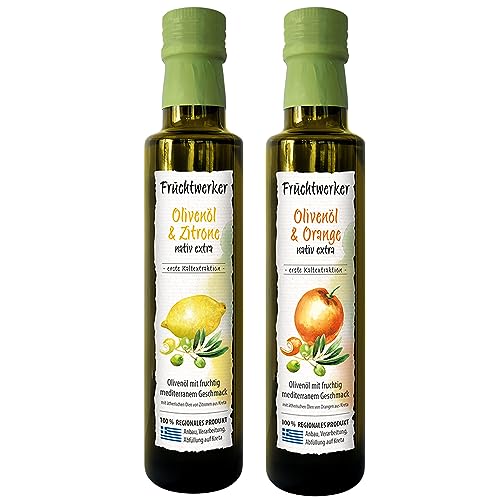 Fruchtwerker 2er Mix aus Olivenöl & Orange/Olivenöl & Zitrone von Fruchtwerker
