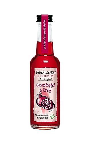 Fruchtwerker | Granatapfel & Essig | Mit Saft aus echten Früchten | 250ml Glasflasche von Fruchtwerker