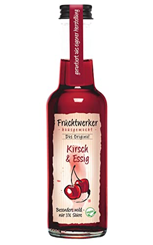 Fruchtwerker l Kirsch & Essig | Mit Saft aus echten Früchten | 250ml Glasflasche von Fruchtwerker