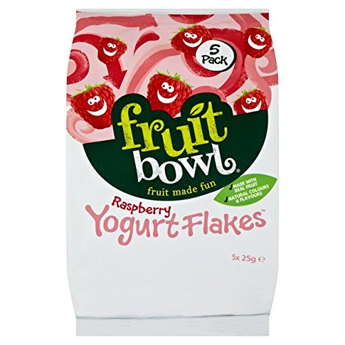 Frucht-Schüssel Joghurt Raspberry Fruit Flakes 5 x 25g von Fruit Bowl