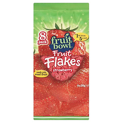 Fruit Bowl Fruit Flakes Strawberry (8x20g) - Packung mit 2 von Fruit Bowl