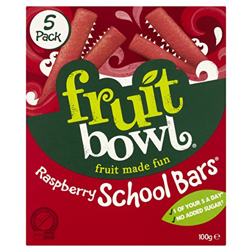 Fruitbowl Raspberry School Bars Multi-Packs 20 g (Pack of 12, Total 60 Bars) von Fruit Bowl