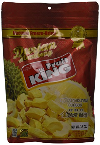 King Fruit - Vacuum Freeze Dried Durian Fruit - 3.5 Oz (Monthong Chunk) (1 Bag) von Fruit King