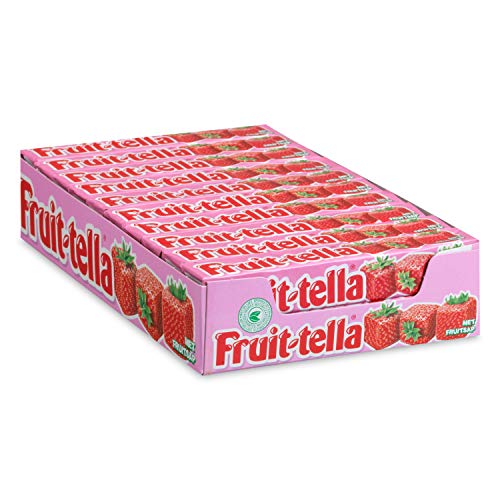 Fruittella aardbei, zachte snoepjes - grootverpakking met 20 rollen: natuurlijke smaken en kleurstoffen, snoepjes met fruitsap Fruittella aardbei, zachte snoepjes - grootverpakking met 20 rollen: natuurlijke smaken en kleurstoffen, snoepjes met fruitsap von Fruittella