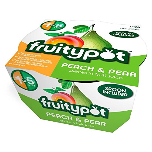FruityPot Peach & Pear (113g) - Packung mit 6 von Fruity Pot