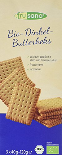 Frusano Bio Dinkel-Butterkeks, 6er Pack (6 x 120 g) von Frusano