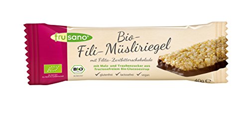 Frusano Bio Fili-Müsliriegel mit Zartbitterschokolade, 16er Pack (16 x 40 g) von Frusano