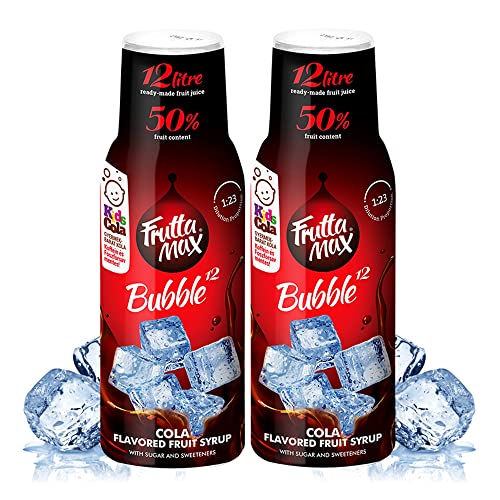 3 x 500 ml FruttaMax Cola- Koffein-Phosphorsäure frei Getränkesirup Frucht-sirup Konzentrat | weniger Zucker | mit 50% Fruchtanteil von FruttaMax