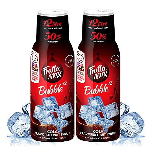 2 x 500 ml FruttaMax Cola- Koffein-Phosphorsäure frei Getränkesirup Frucht-sirup Konzentrat | weniger Zucker | mit 50% Fruchtanteil von Frutta Max