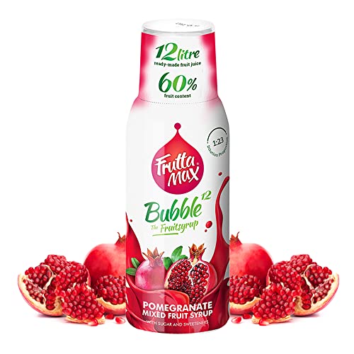 FruttaMax Granatapfel Getränkesirup Frucht-sirup Konzentrat | weniger Zucker | mit 60% Fruchtanteil | für Soda Maschine geeignet 500ml von FruttaMax