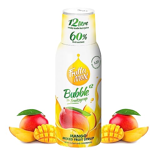 FruttaMax Mango Getränkesirup Frucht-sirup Konzentrat | weniger Zucker | mit 60% Fruchtanteil | 500ml von FruttaMax