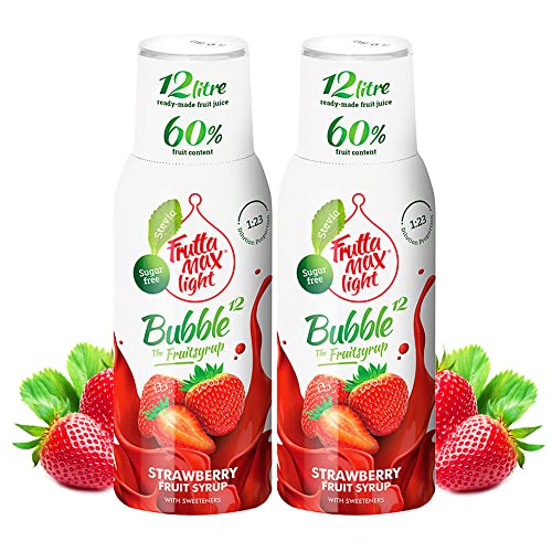 Light Low-Carb Fitness-Sirup Erdbeere Frutta Max light | Ohne-Zucker | mit Stevia | 60% Fruchtanteil 2erPack(2x500ml) von FruttaMax