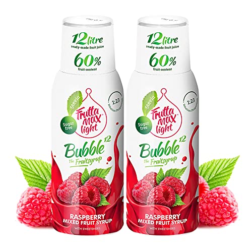 2 x 500 ml LIGHT Fitness-Sirup Himbeere von Frutta Max mit 60% Fruchtanteil | Zuckerfrei | mit Stevia von Frutta Max
