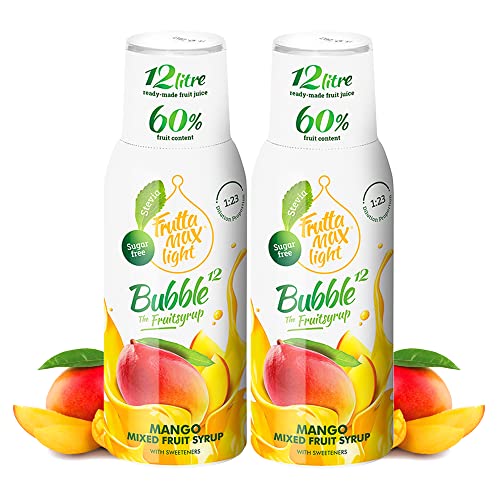 2 x 500ml LIGHT Fitness-Sirup Mango Geschmack von FruttaMax | Zuckerfrei | mit Stevia | 60% Fruchtanteil von FruttaMax