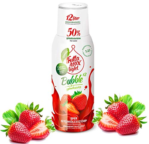 LIGHT Erdbeere Fitness-Sirup von FruttaMax Getränkesirup | Zuckerfrei | mit Stevia | 50% Fruchtanteil 500ml von Frutta Max